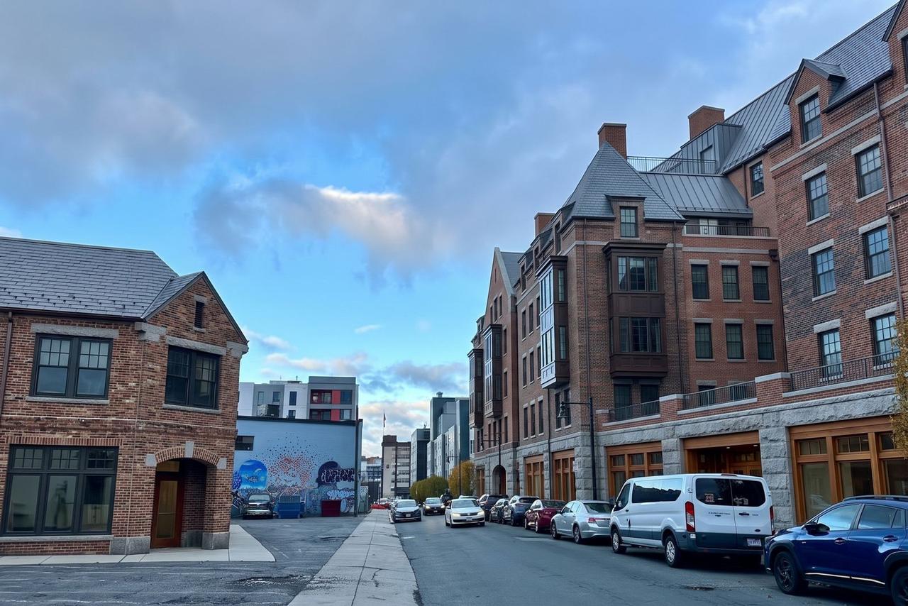 AI-generated concept for Braintree Street: Terraces, deep bays, complex roof; about 5–6 levels